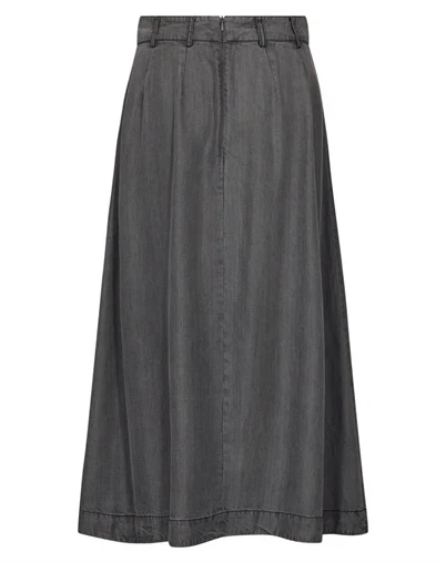 Co´couture - Anya CC Denim Pleat Nederdel - Mid Grey